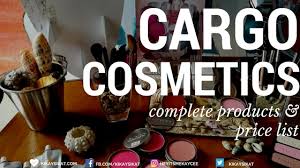 cargo cosmetics s and list