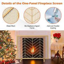 38 X 31in Single Panel Fireplace Screen