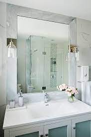White Bath Vanity With Frosted Glass
