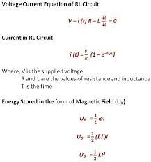 Equation Of Rl Circuit Electronics Coach