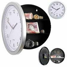 New Silver Wall Clock Safe With Secret