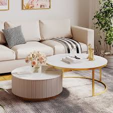 Elegant White Round Table Set
