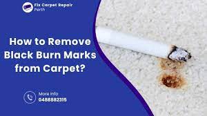 remove black burn marks from carpet