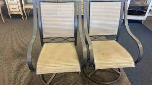 Pair Of Hampton Bay Swivel Patio Chairs