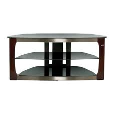 Accented by its elegant black chrome posts, this model features a cmsâ® cable management system to hide and manage. Bell O Black And Brown Entertainment Center Tpc2133 The Home Depot