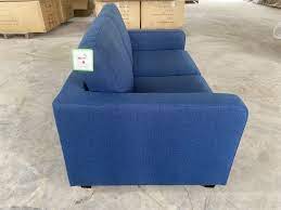 blue sofa bed 2 seater fabric sofa