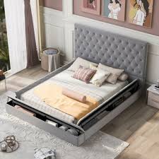 Full Size Upholstery Platform Bed With