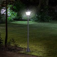 outsunny outdoor garden solar post lamp