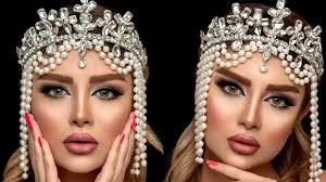 diy arabic dance headband with pearls