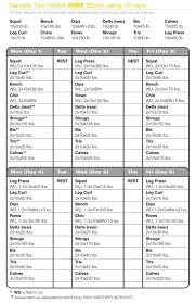Bodybuilding Workout Chart For Beginners Pdf