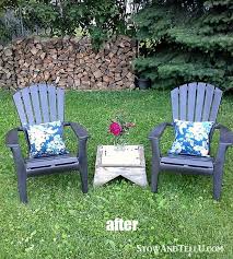 Spray Paint And Plastic Lawn Chairs