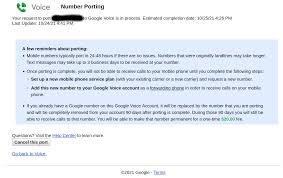 porting a landline number to google