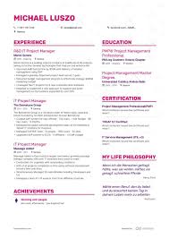 It Project Manager Resume With 7 Examples And Samples 2019