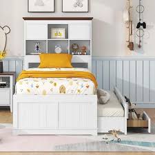Captain Bed With Bookcase Headboard