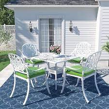 5pc Patio Dining Set Outdoor Cast