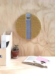 large modern woven wall tapestry round