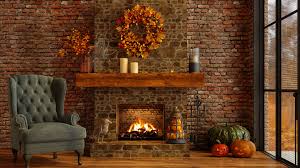 Mantel For A Warm Cozy Thanksgiving