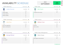 employee schedule templates excel