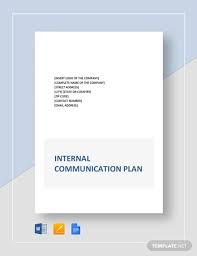 5 internal communication plan template