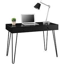 Black, student desks desks & computer tables : Simple And Functional Excellent Retro Style Student Desk Deep Black Finish Easily Fit In Small Spaces Features Ultraslim Escritorios Muebles Escritorio Moderno