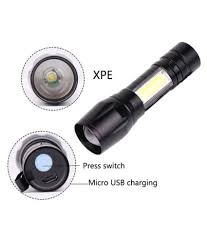 7w rechargeable flashlight torch pack