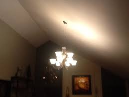 Slanted Ceiling With 7 Pendant Lights
