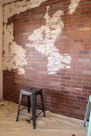 diy faux brick wall indoor accent wall