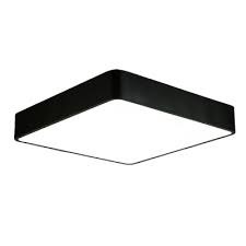Nordic Style Black White Minimalist Metal Led Square Flush Ceiling Light 24w Acrylic Lampshade Led Cube Surface Mounted Lamp For Bathroom Bedroom Living Room Studio Office Susuohome Com