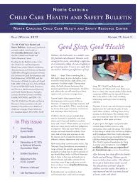 North Carolina Child Care Health And Safety Bulletin Fall