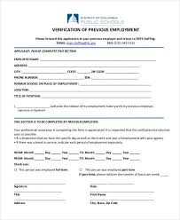 8 Employment Verification Sample Forms Free Example Sample