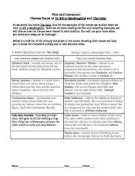 To Kill A Mockingbird Comparison Chart And Essay With The Help