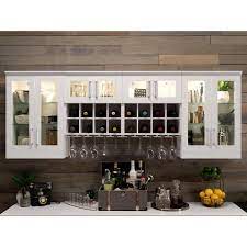 Home Bar 21 In White Cabinet Set