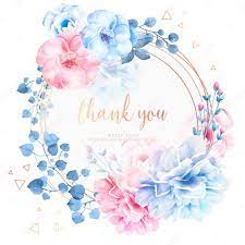 My family and i were touched with the arrival of your flowers. Free Vector Beautiful Thank You Card With Watercolor Flowers