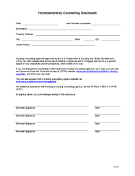 homeownership counseling disclosure pdf