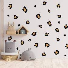 Leopard Print Pattern Vinyl Wall Art