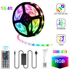 Light Strip 5 Meters Decoration Lighting Led Lights Remote Control Waterproof 5050 Rgb Lamp For Kitchen Home Theater Dining Table Laptop Pc