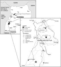 Map Of Uganda With Location Of Kibale National Park And