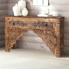 Rustic Solid Wood Entryway Console