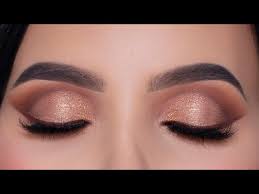 bronze glamorous eye makeup tutorial