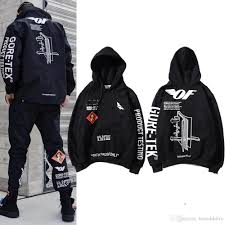19ss Fashion Hoodie Off Ow White Hoodies Joint Name Diagonal Zipper Sweater Men Women Tide Couple Pullover Classic Arrow Print Logo Sweaters