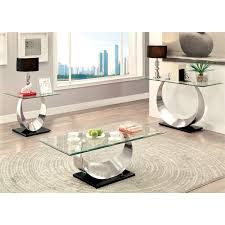 Coffee Table In Silver Satin Plated