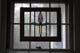 stained glass window hangings also add