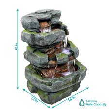 Stone Water Fountain With Led Lights