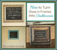 Turn Glass In A Frame Into A Chalkboard