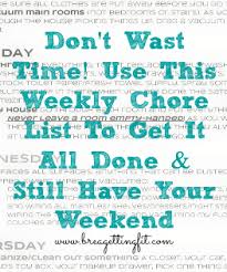 Daily Chore List To Get Your House Clean