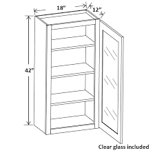 18 Wide 42 Tall Wall Cabinet Single