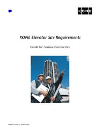 kone elevator site requirements guide