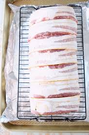 Wrap tightly and let rest for 10 minutes. Bacon Wrapped Balsamic Pork Loin Recipe Whitneybond Com