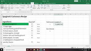 how to make a checklist in excel