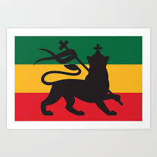 rastafarian flag with the lion of judah